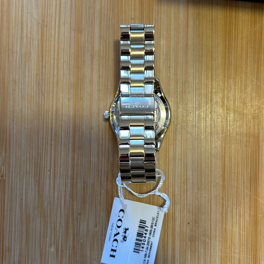 Coach Brooks Automatic Watch with 38mm Pinkish Gold Tone Face & Golden Bracelet - Picture 5 of 8